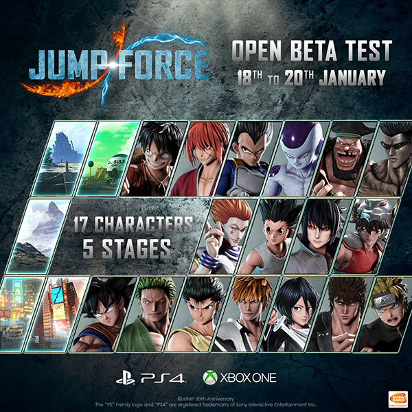 Jump Force — Beta Characters