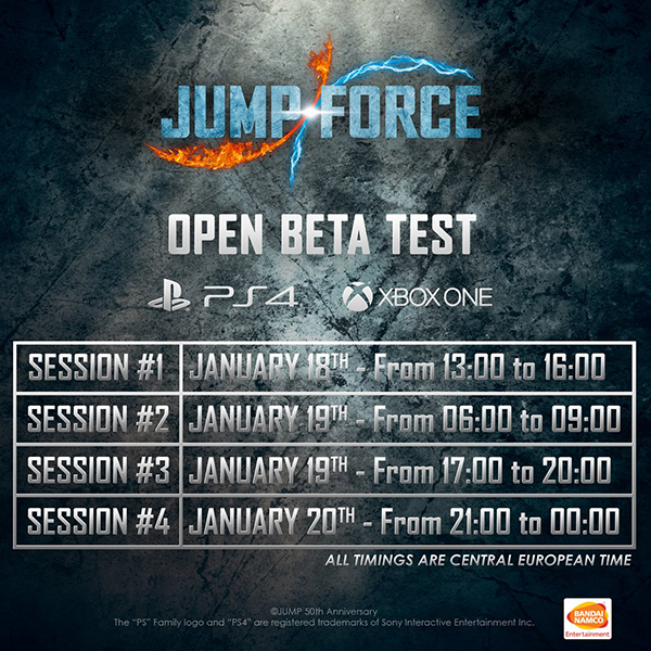 Jump Force — Beta Dates
