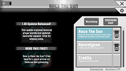 Race The Sun - Menu