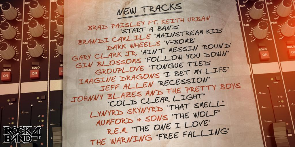 Rock Band 4 — New Tracks